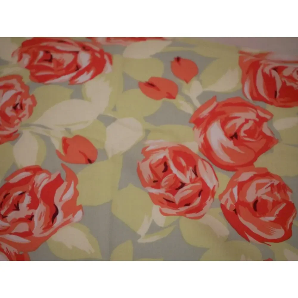 Handmade Orange Rose Pillowcase Set, Amy Butler Quilting Cotton, Ribbon Ties
